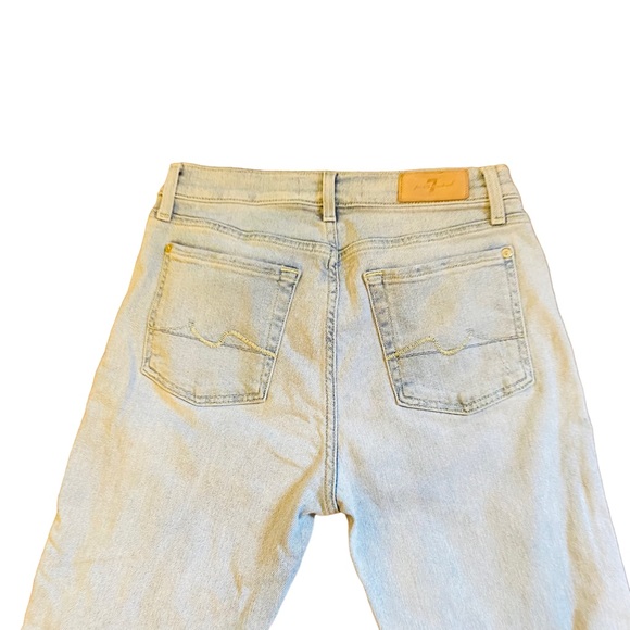 7 For All Mankind Luxe Vintage Josefina Boyfriend Jeans Cosmic Blue - Picture 5 of 9